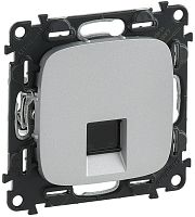 Розетка компьютерная без рамки Legrand Valena Allure 1-м. RJ45 6e алюминий картинка